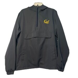 Colosseum Men's Med Jacket, California, Gray Front Flap Pocket 1/2 Zip